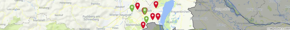 Kartenansicht für Apotheken-Notdienste in der Nähe von Eisenstadt (Stadt) (Burgenland)